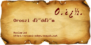 Oroszi Ádám névjegykártya
